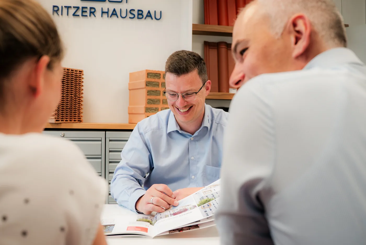 Beratungsgespräch mit Bauherren